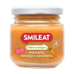 Potito Manzana Naranja y Zanahoria 6M SinGluten Eco 130g Smileat