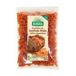 Espirales de Lentejas Rojas Bio Vegan 250g Biogra