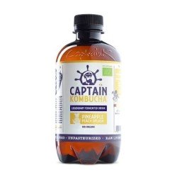 Bebida Kombucha Piña Melocoton SinGluten Bio Vegan 400ml Captain Kombucha