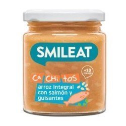 Potito Cachitos Arroz Integral con Salmon y Guisantes 10M Eco SinGluten 230g Smileat