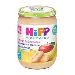 Potito de Manzana y Platano con Galletas 4M Bio 190g HIPP